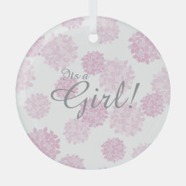 Mädchen Blumendusche Botanische Windel Ornament Aus Glas