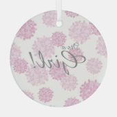 Mädchen Blumendusche Botanische Windel Ornament Aus Glas (Rückseite)