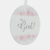 Mädchen Blumendusche Botanische Windel Ornament Aus Glas (Vorderseite Rechts)