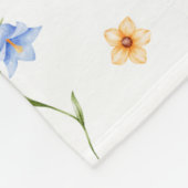 Mädchen Blumenmuster Monogramm Name Kinderdecke Fleecedecke (Ecke)