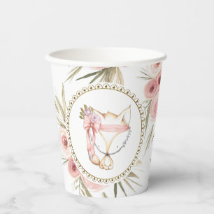 Mädchen Boho Fuchs Baby Shower Pappbecher