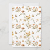 Mädchen Boho Orange Wildblumen Pferd Geburtstag Einladung (Rückseite)