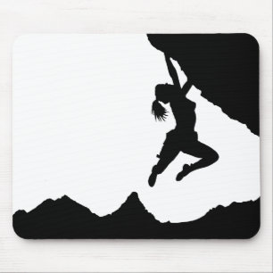 Mädchen boulderer und Matterhorn Mousepad