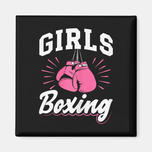 Mädchen Boxsport Kickboxen Boxhandschuhe Boxer Magnet (Vorne)