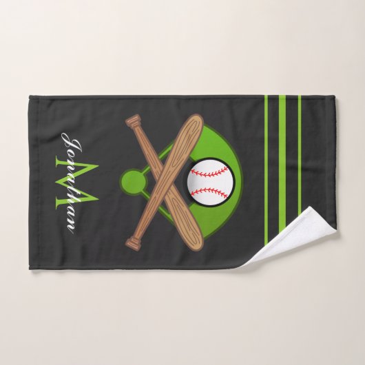 Mädchen Boys Softball Team Name Custom Text Strich Handtuch (Handtuch)