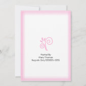 Mädchen bringen ein Buch-Kinderdusche ein Einladung (Rückseite)