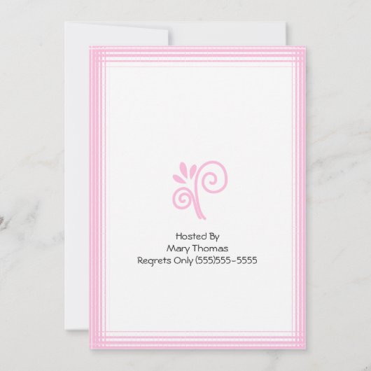 Mädchen bringen ein Buch-Kinderdusche ein Einladung (Rückseite)