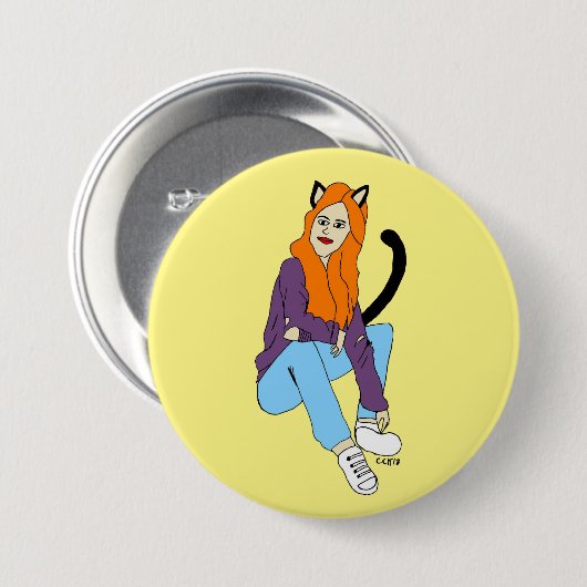 Mädchen Button (Vorne & Hinten)