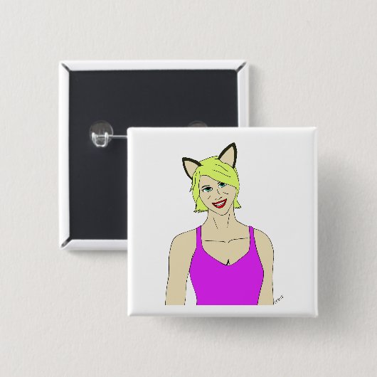 Mädchen Button (Vorne & Hinten)