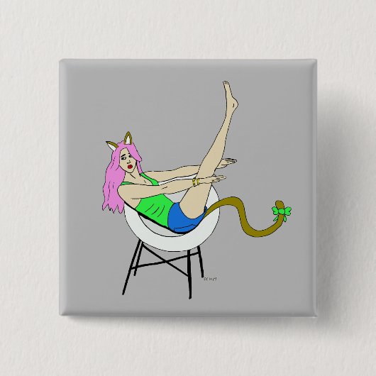 Mädchen Button (Vorderseite)