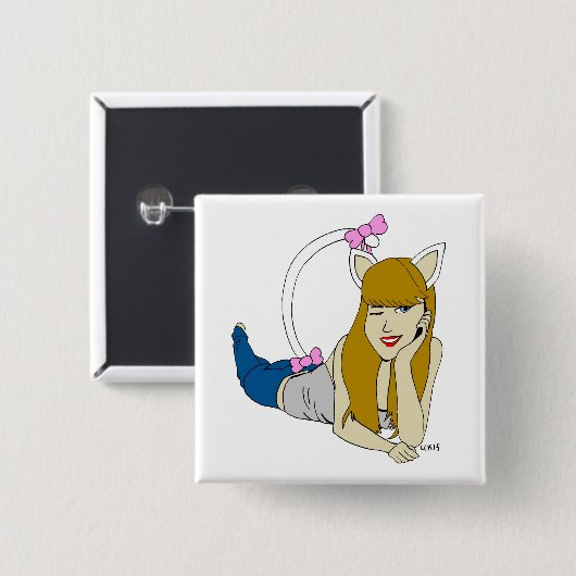 Mädchen Button (Vorne & Hinten)