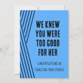 Mädchen, Bye, Blue Scheidungskarte Einladung (Vorderseite)