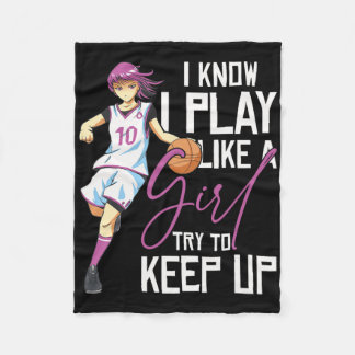 Mädchen Bysketbyll ich weiß, ich spiele wie ein Mä Fleecedecke