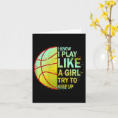 Mädchen Bysketbyll ich weiß, ich spiele wie ein Mä Karte (Gelbe Blume)