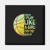 Mädchen Bysketbyll ich weiß, ich spiele wie ein Mä Magnet (Vorne)