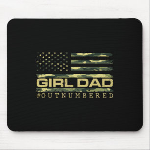 Mädchen Camo Papa Amerikanische USA-Flagge Vater v Mousepad