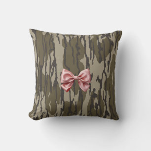 Mädchen Camo Rosa Schleifen Bow Bottom Lands Camo Kissen