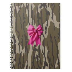 Mädchen Camo Rosa Schleifen-Bund Bottom Lands Camo Notizblock