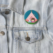 Mädchen Camping Tipi Zelt Hase Button (Beispiel)
