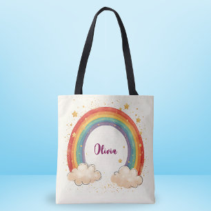 Mädchen Charmantes Regenbogen mit leuchtenden Ster Tasche