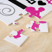 Mädchen Cheerleader Typografie in Schwarz und Rosa Puzzle (Seite)