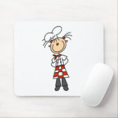 Mädchen-Chef-Stickfigure-Mauspads Mousepad (Mit Mouse)