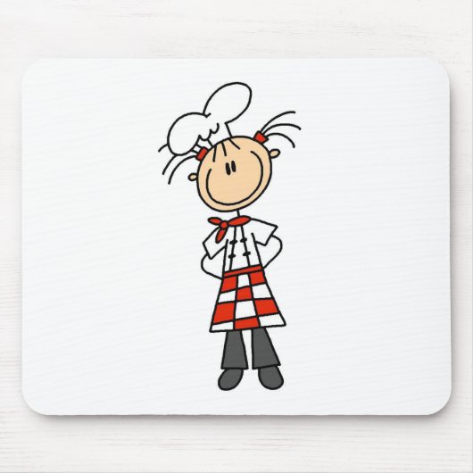 Mädchen-Chef-Stickfigure-Mauspads Mousepad (Vorne)