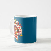 Mädchen Chinesischer Spaß Löwentanz Lunar Kaffeetasse (Vorderseite Links)