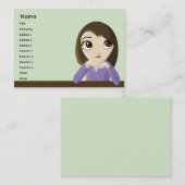 Mädchen - Chubby Visitenkarte (Vorne/Hinten)