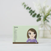 Mädchen - Chubby Visitenkarte (Stehend Vorderseite)