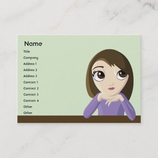 Mädchen - Chubby Visitenkarte (Vorderseite)