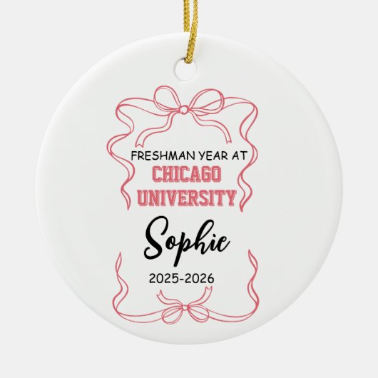 Mädchen-College-Schmuck, Universitätsstudentin Keramik Ornament (Vorne)