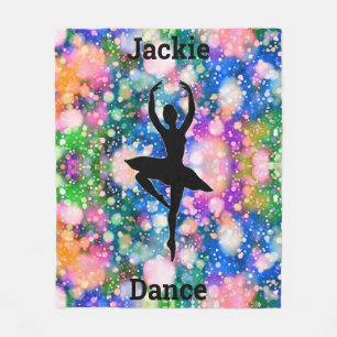 Mädchen Color Burst Balletttänzerin Fleece-Decke Fleecedecke