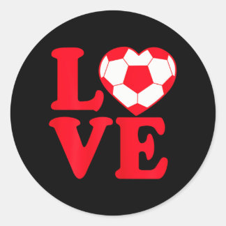 Mädchen Cool I Liebe Fußball Runder Aufkleber