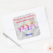 Mädchen "Danke" Gymnastik Party Stickers (Umschlag)