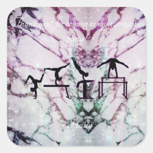 Mädchen "Danke" Gymnastik Party Stickers