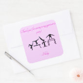 Mädchen "Danke" Gymnastik Party Stickers (Umschlag)