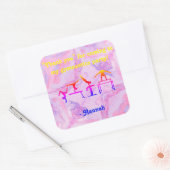 Mädchen "Danke" Gymnastik Party Stickers (Umschlag)