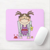 Mädchen, das an den Strand-T-Shirts und den Mousepad (Mit Mouse)