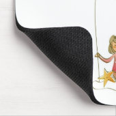 Mädchen, das auf einem Seil hängt vom Mousepad (Ecke)