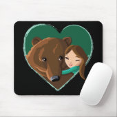 Mädchen, das Bären umarmt Mousepad (Mit Mouse)
