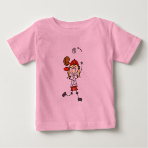Mädchen, das Baseball-T-Shirts und Geschenke fängt Baby T-shirt