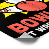 Mädchen, das Bowling liebte, Bowlingbahn Frauen Mä Poster (Ecke)