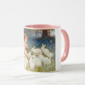 Mädchen, das die Kaninchen Füttre (von Frederick M Tasse (VorderseiteRechts)