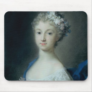 Mädchen, das einen Affen hält Mousepad
