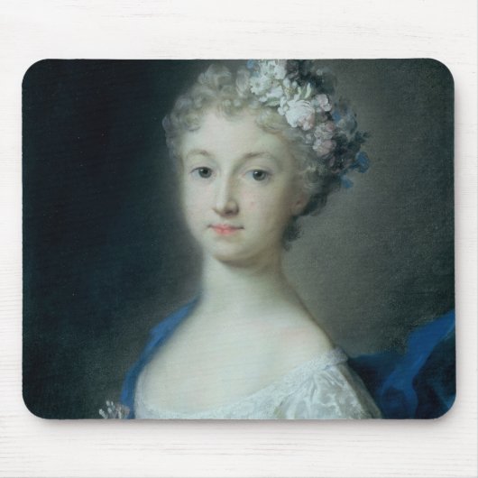 Mädchen, das einen Affen hält Mousepad (Vorne)