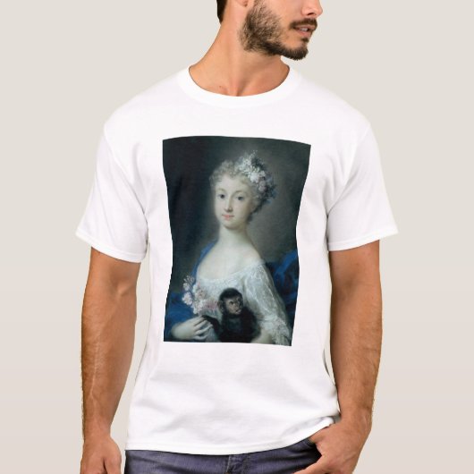 Mädchen, das einen Affen hält T-Shirt (Vorderseite)