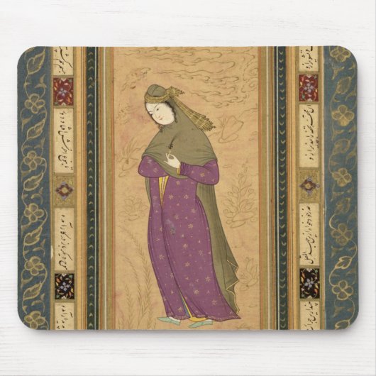 Mädchen, das einen Aigrette, vom großen Clive Alb Mousepad (Vorne)