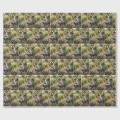 Mädchen, das einen Frosch verzaubert Geschenkpapier (Flach)