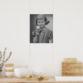 Mädchen, das Eis isst Poster (Küche)